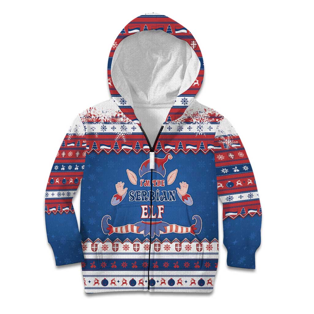 Serbia Christmas Kid Hoodie I Am The Serbian Elf - Wonder Print Shop