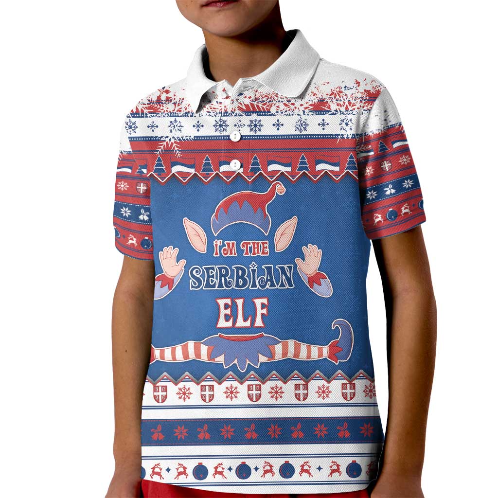 Serbia Christmas Kid Polo Shirt I Am The Serbian Elf - Wonder Print Shop