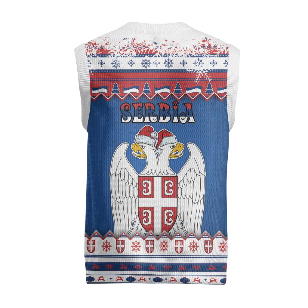 Serbia Christmas Knitted V-Neck Vest I Am The Serbian Elf - Wonder Print Shop