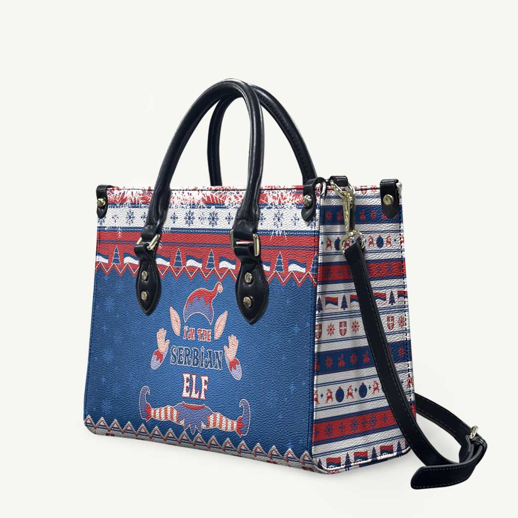 Serbia Christmas Leather Bag I Am The Serbian Elf - Wonder Print Shop