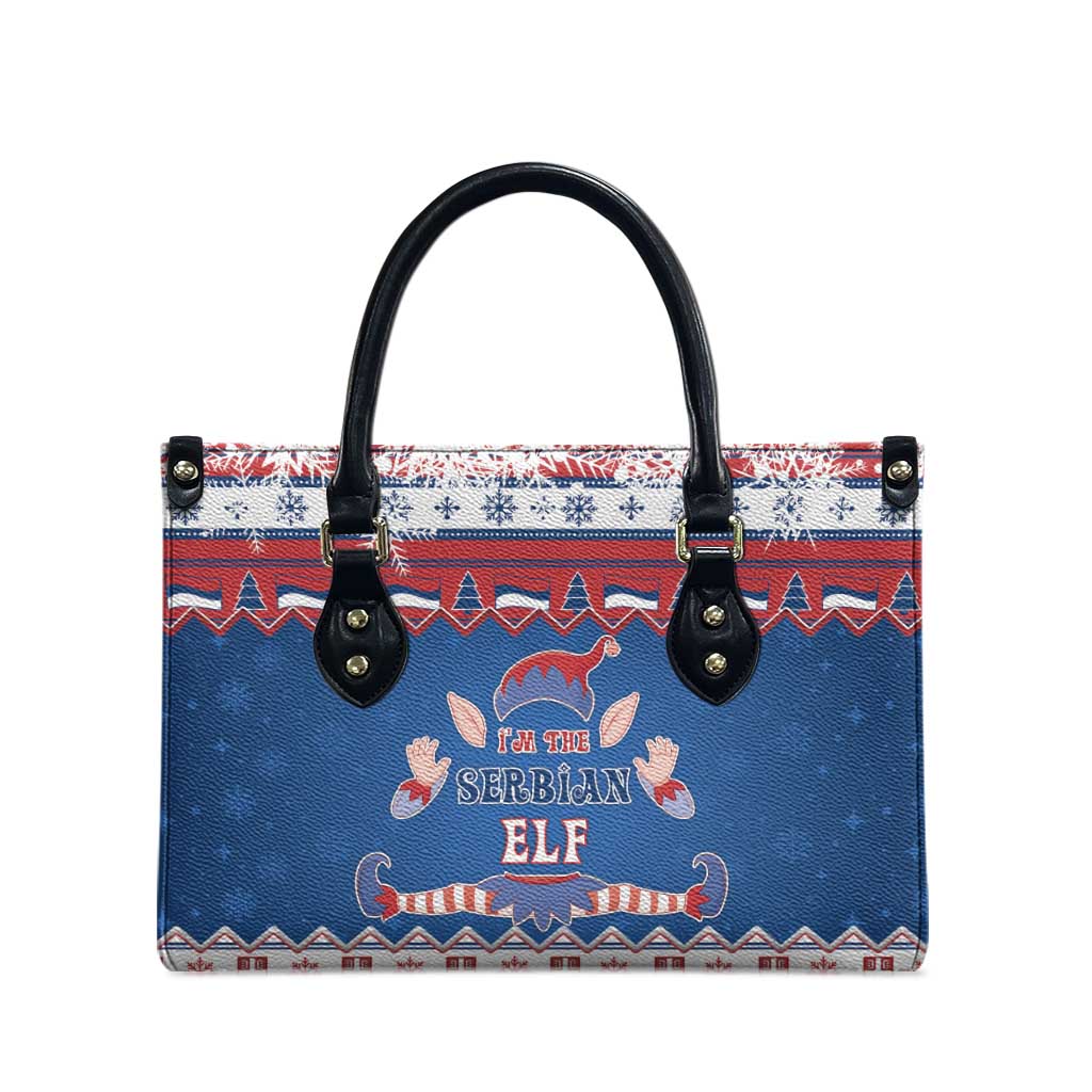 Serbia Christmas Leather Bag I Am The Serbian Elf - Wonder Print Shop