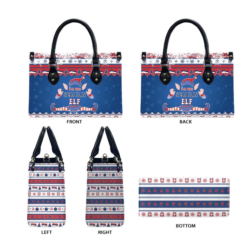 Serbia Christmas Leather Bag I Am The Serbian Elf - Wonder Print Shop