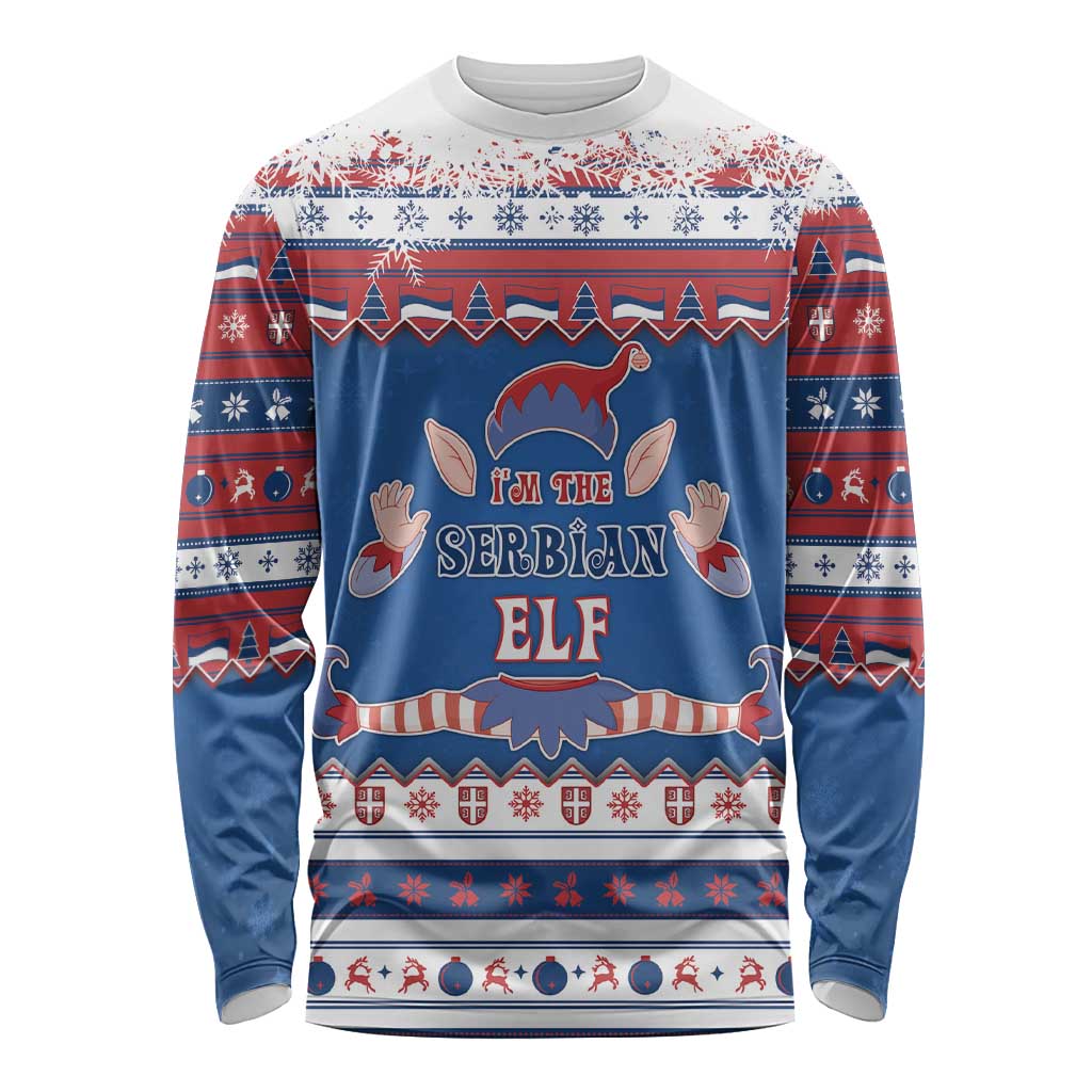 Serbia Christmas Long Sleeve Shirt I Am The Serbian Elf - Wonder Print Shop