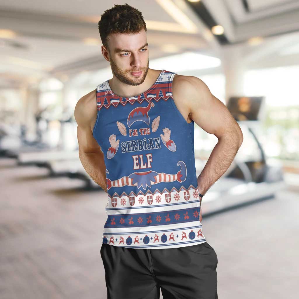 Serbia Christmas Men Tank Top I Am The Serbian Elf - Wonder Print Shop