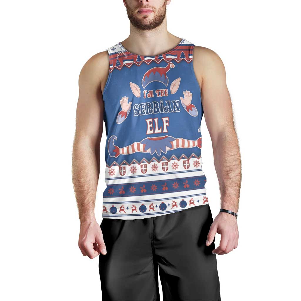 Serbia Christmas Men Tank Top I Am The Serbian Elf - Wonder Print Shop