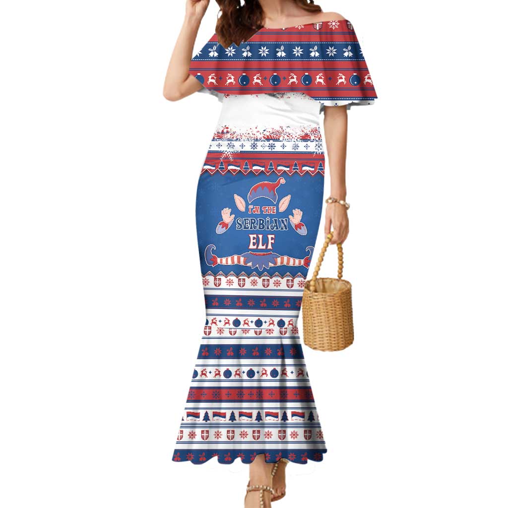 Serbia Christmas Mermaid Dress I Am The Serbian Elf - Wonder Print Shop