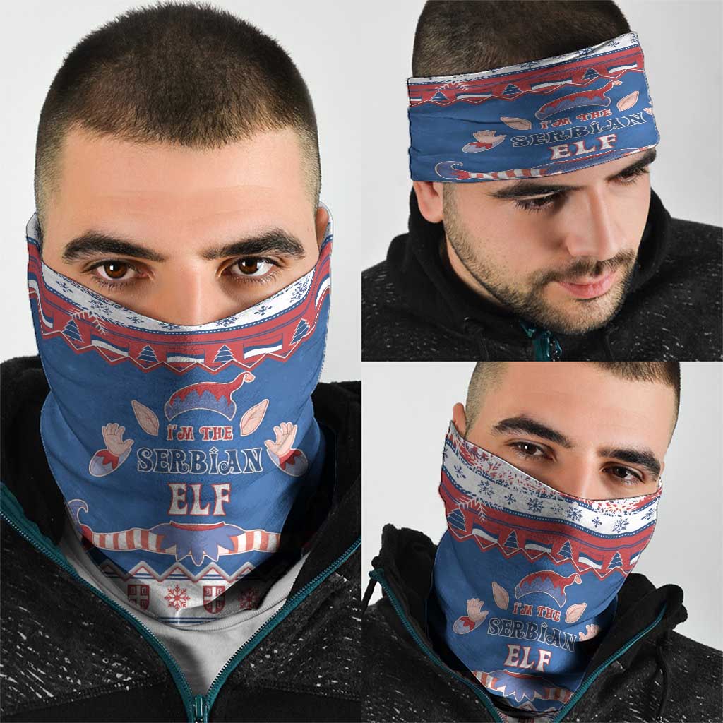 Serbia Christmas Neck Gaiter I Am The Serbian Elf - Wonder Print Shop