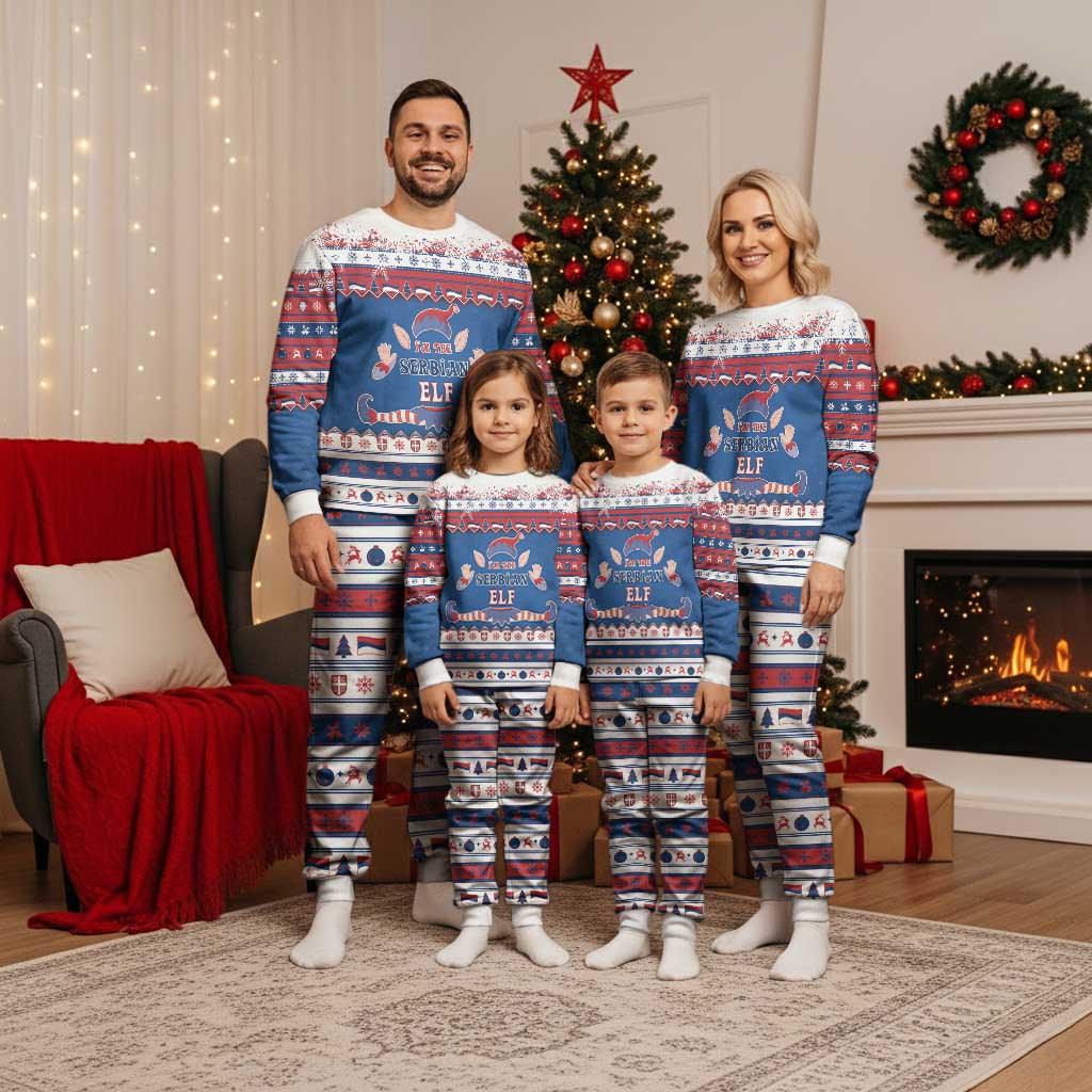 Serbia Christmas Pajama Set I Am The Serbian Elf - Wonder Print Shop