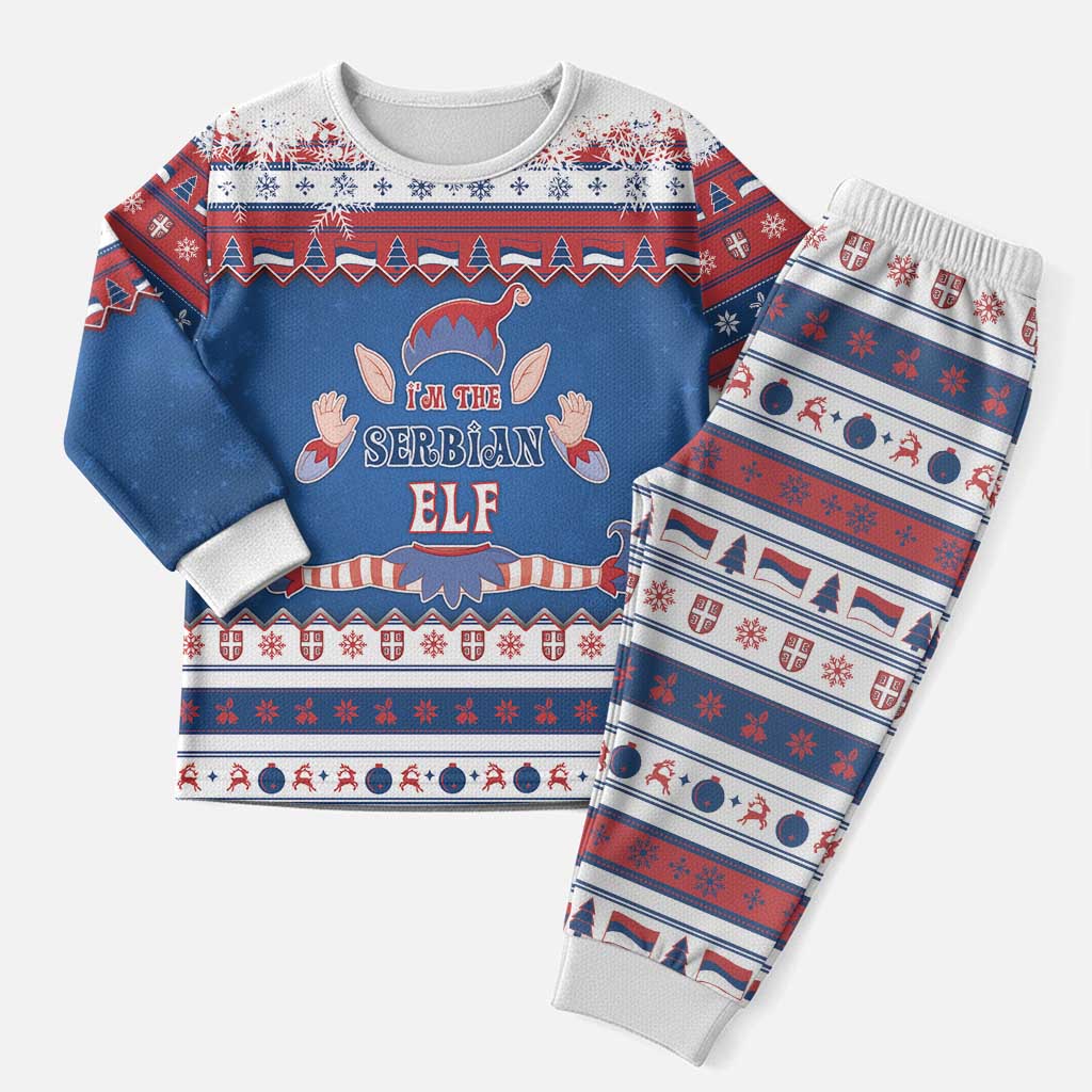 Serbia Christmas Pajama Set I Am The Serbian Elf - Wonder Print Shop