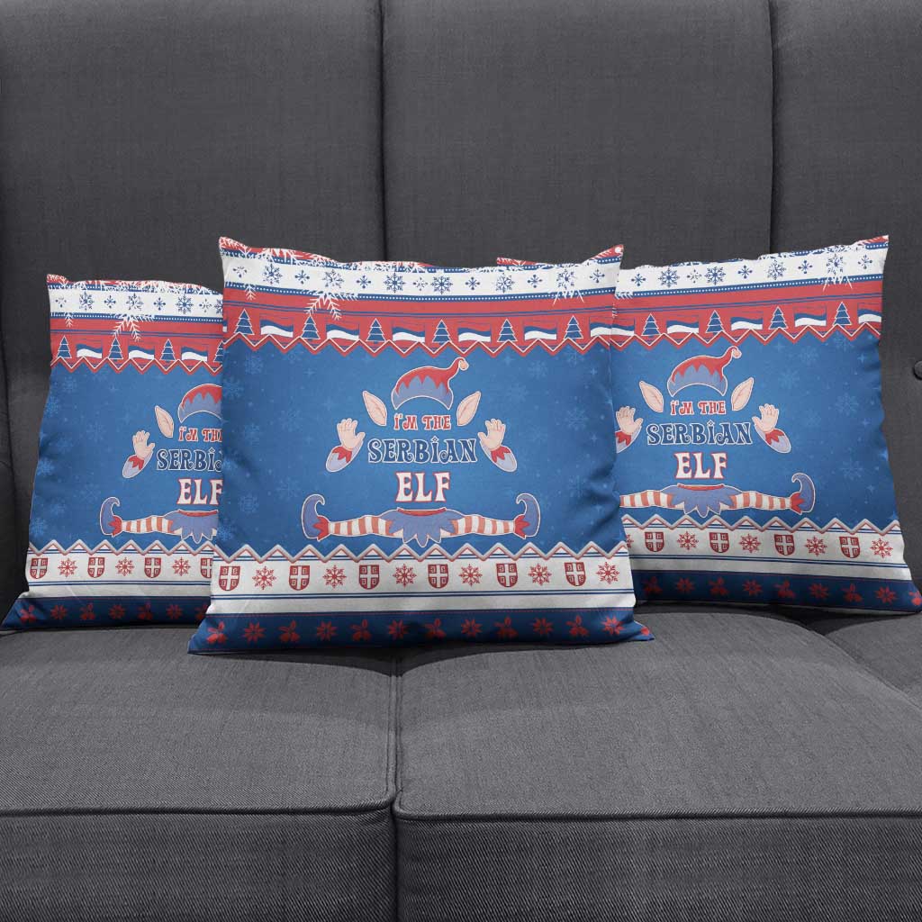 Serbia Christmas Pillow Cover I Am The Serbian Elf - Wonder Print Shop