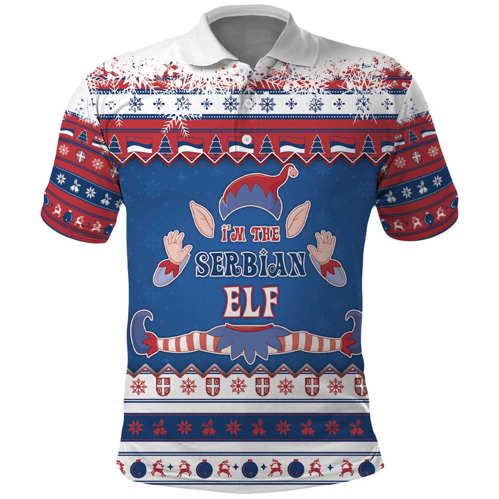 Serbia Christmas Polo Shirt I Am The Serbian Elf - Wonder Print Shop