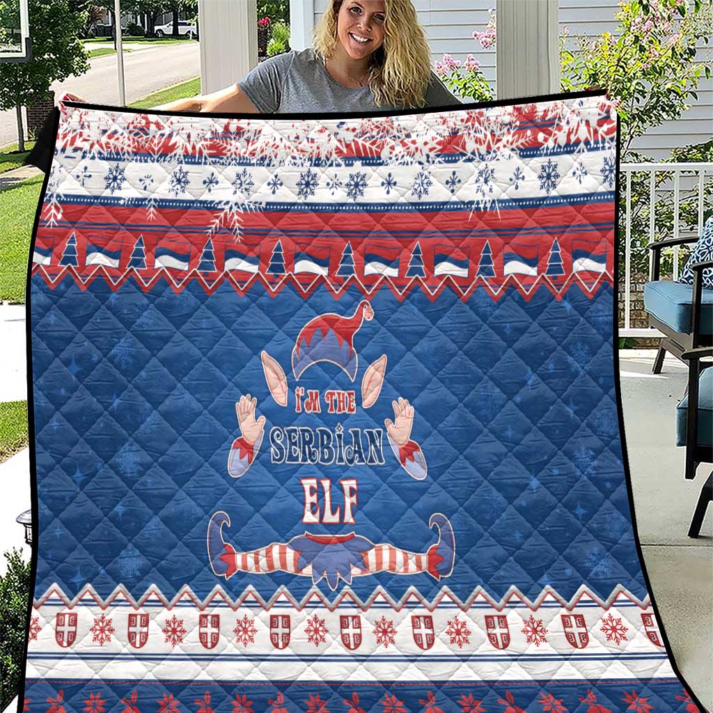 Serbia Christmas Quilt I Am The Serbian Elf - Wonder Print Shop