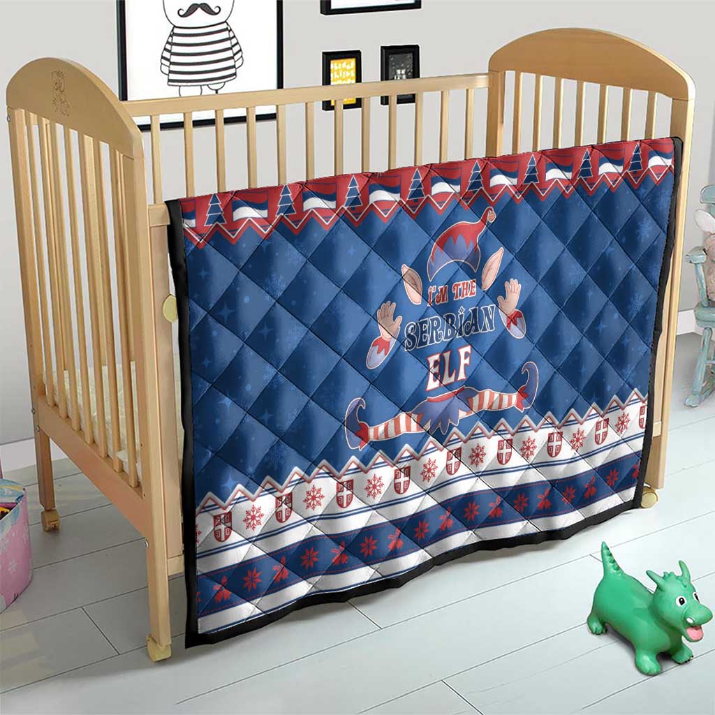 Serbia Christmas Quilt I Am The Serbian Elf - Wonder Print Shop