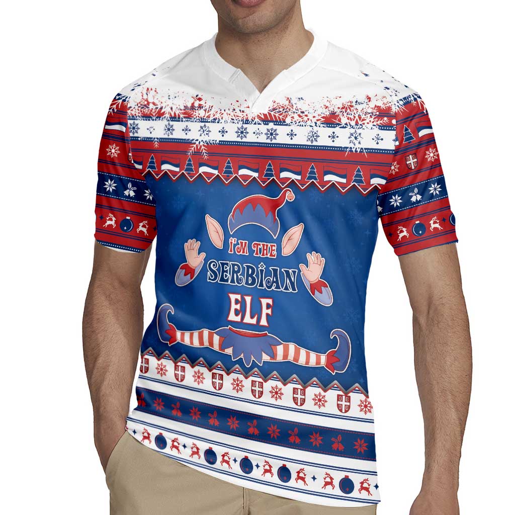 Serbia Christmas Rugby Jersey I Am The Serbian Elf - Wonder Print Shop
