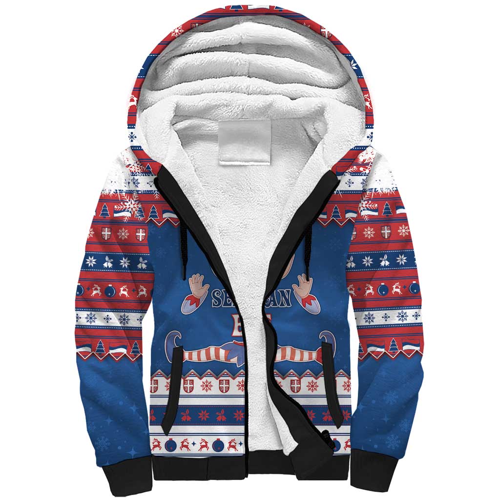 Serbia Christmas Sherpa Hoodie I Am The Serbian Elf - Wonder Print Shop