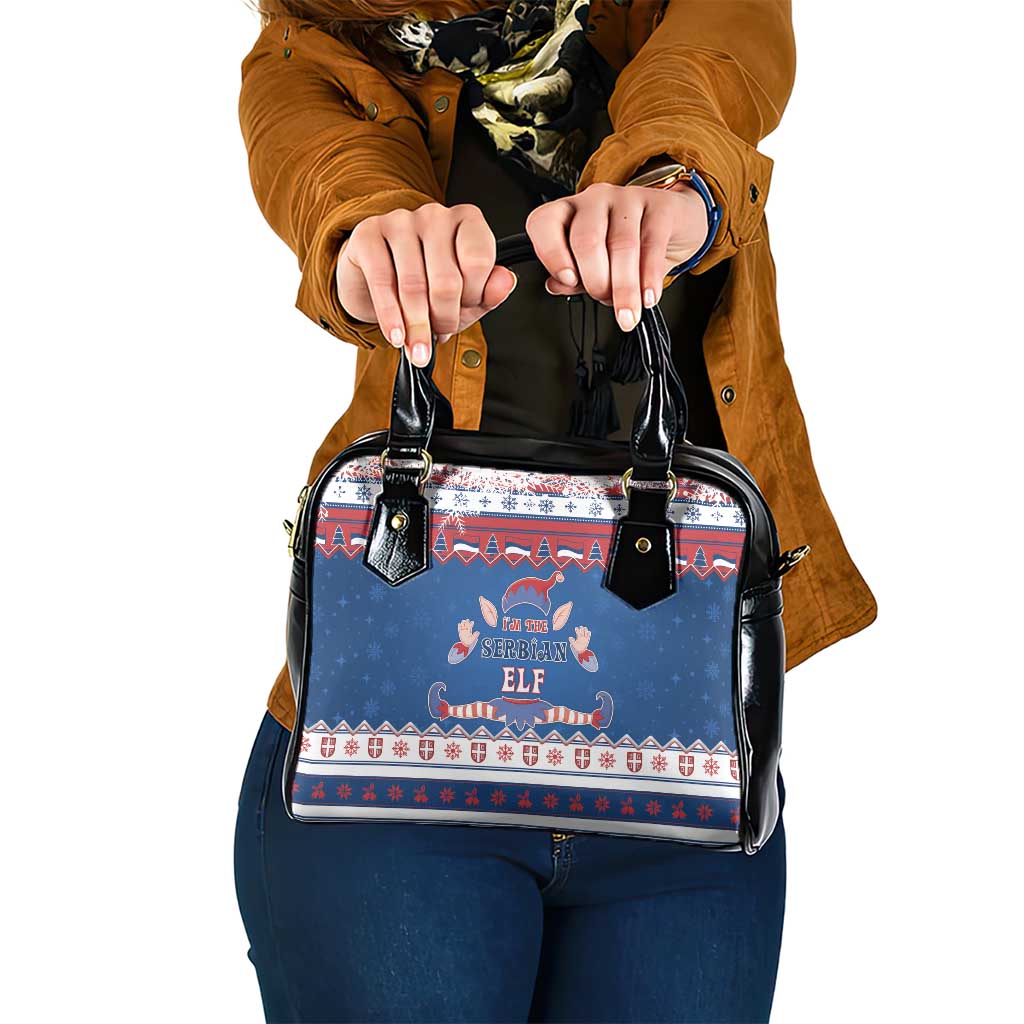 Serbia Christmas Shoulder Handbag I Am The Serbian Elf - Wonder Print Shop