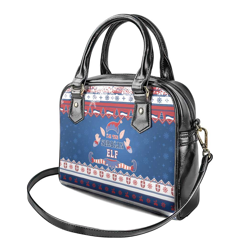Serbia Christmas Shoulder Handbag I Am The Serbian Elf - Wonder Print Shop