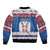 Serbia Christmas Sleeve Zip Bomber Jacket I Am The Serbian Elf - Wonder Print Shop