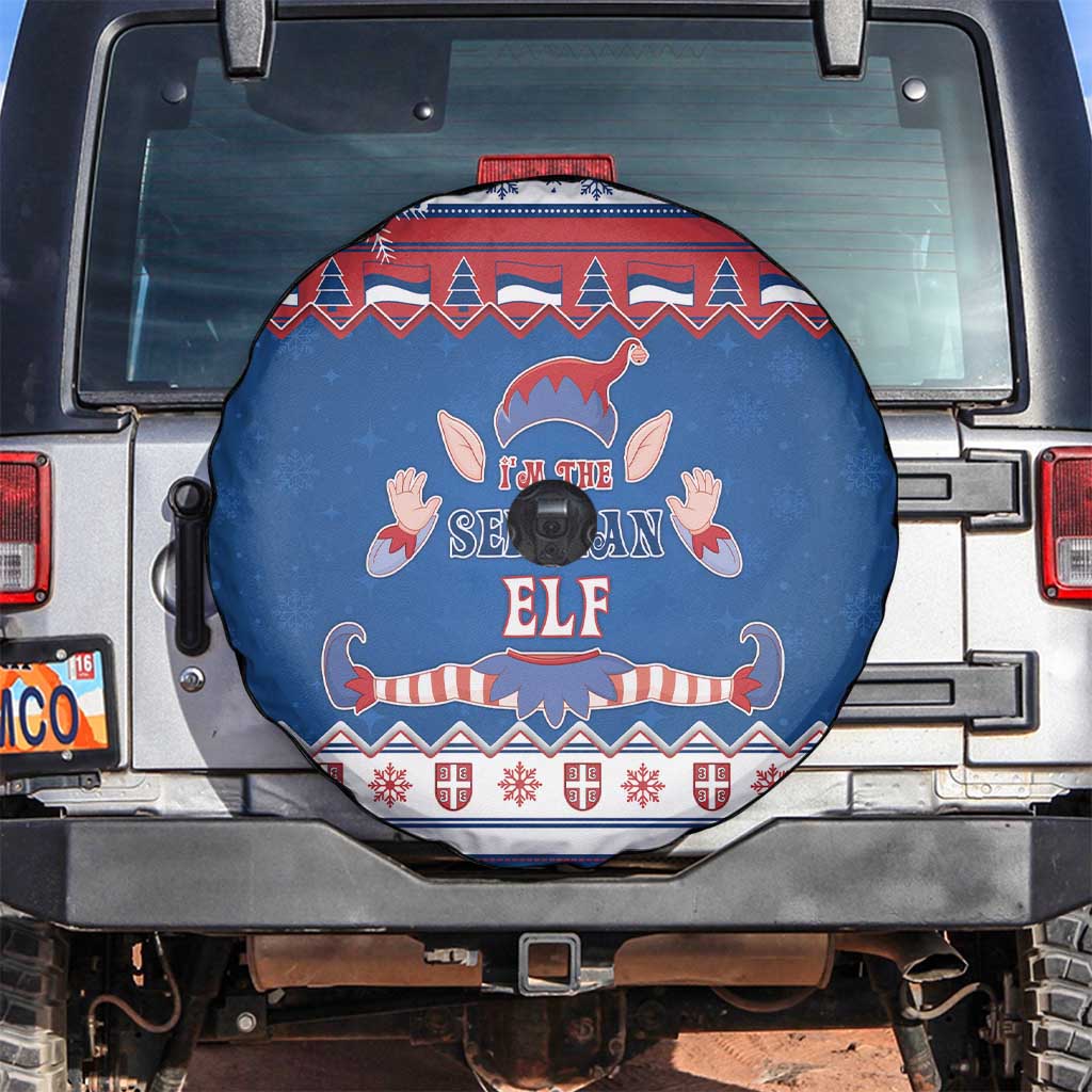 Serbia Christmas Spare Tire Cover I Am The Serbian Elf - Wonder Print Shop