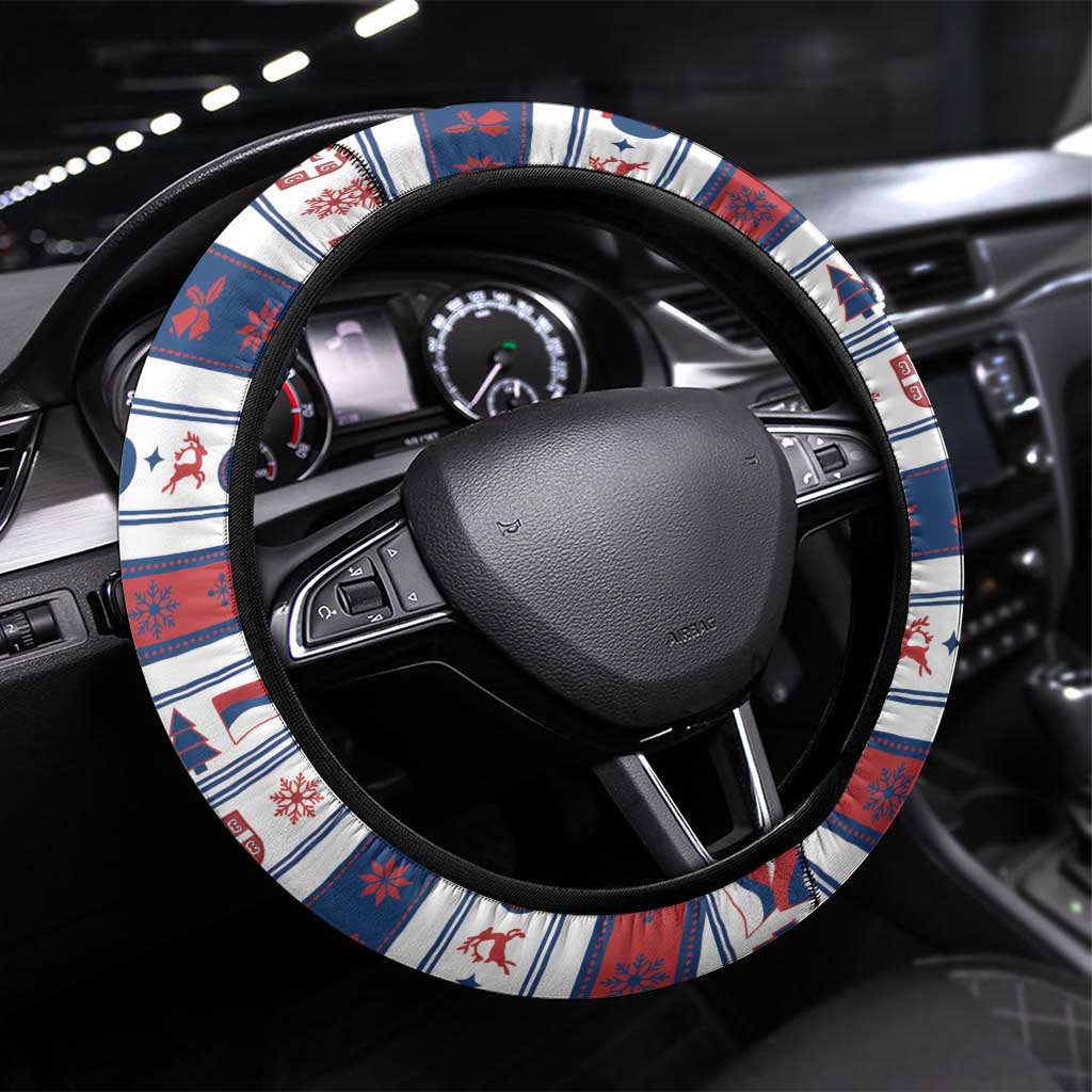 Serbia Christmas Steering Wheel Cover I Am The Serbian Elf - Wonder Print Shop