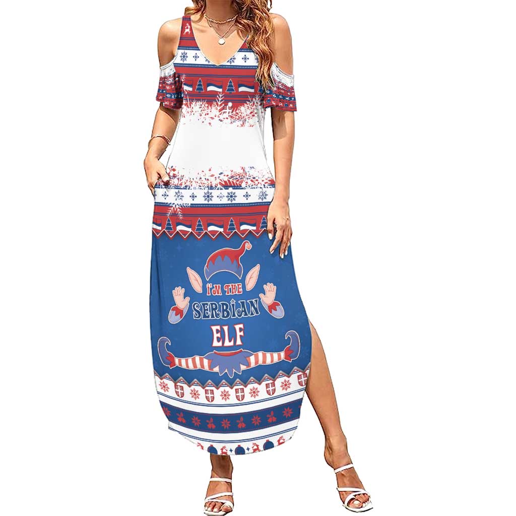 Serbia Christmas Summer Maxi Dress I Am The Serbian Elf - Wonder Print Shop