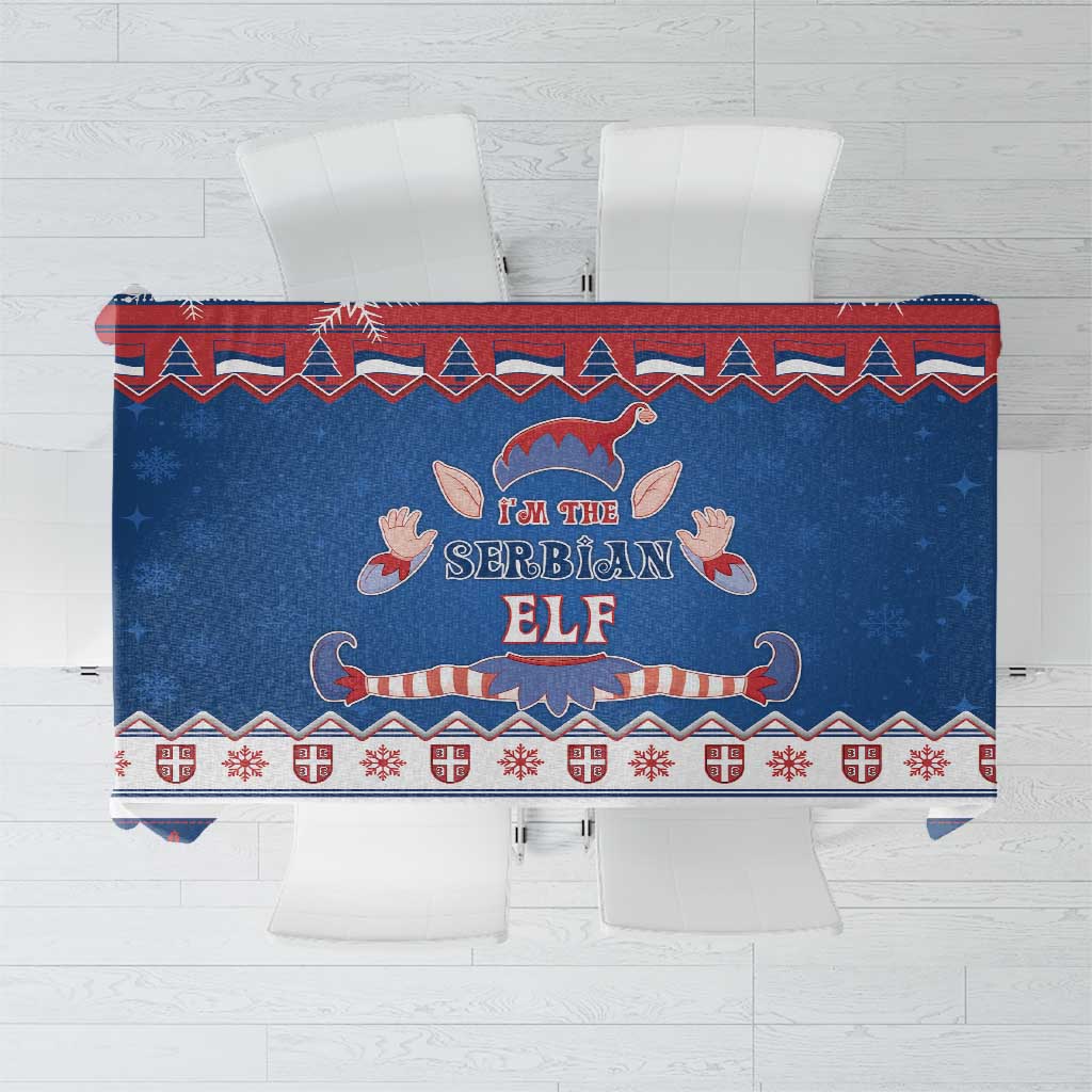 Serbia Christmas Tablecloth I Am The Serbian Elf - Wonder Print Shop