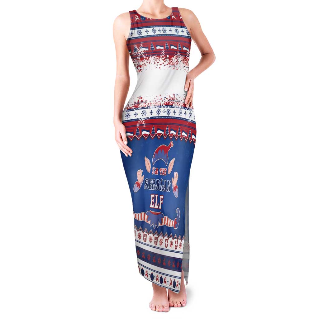Serbia Christmas Tank Maxi Dress I Am The Serbian Elf - Wonder Print Shop