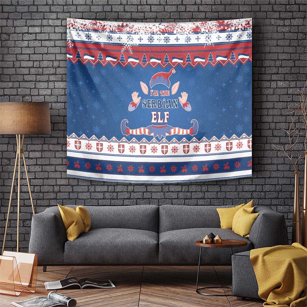 Serbia Christmas Tapestry I Am The Serbian Elf - Wonder Print Shop