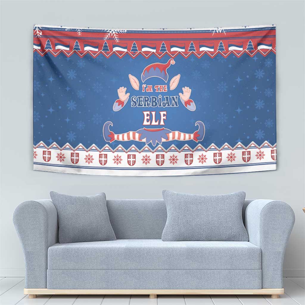 Serbia Christmas Tapestry I Am The Serbian Elf - Wonder Print Shop