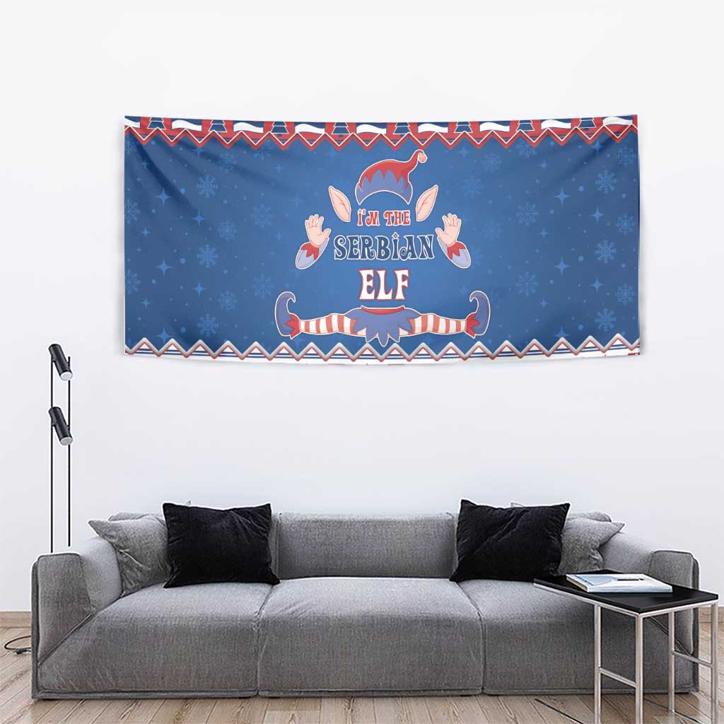 Serbia Christmas Tapestry I Am The Serbian Elf - Wonder Print Shop