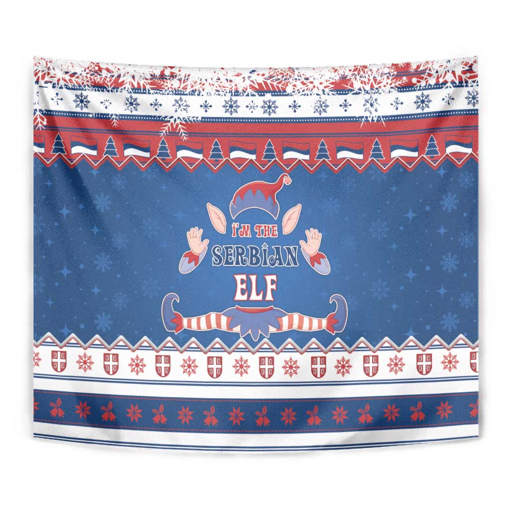 Serbia Christmas Tapestry I Am The Serbian Elf - Wonder Print Shop
