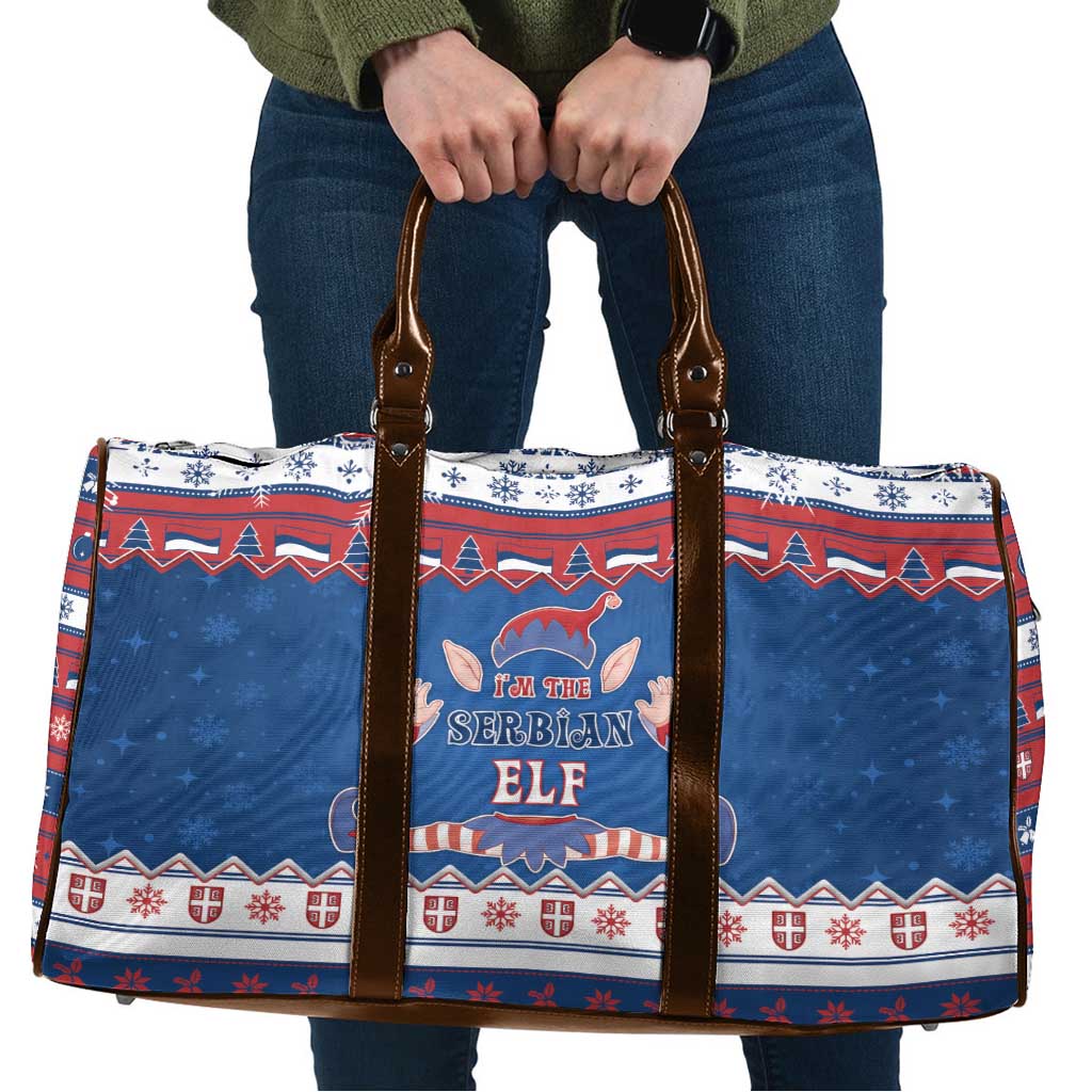 Serbia Christmas Travel Bag I Am The Serbian Elf - Wonder Print Shop