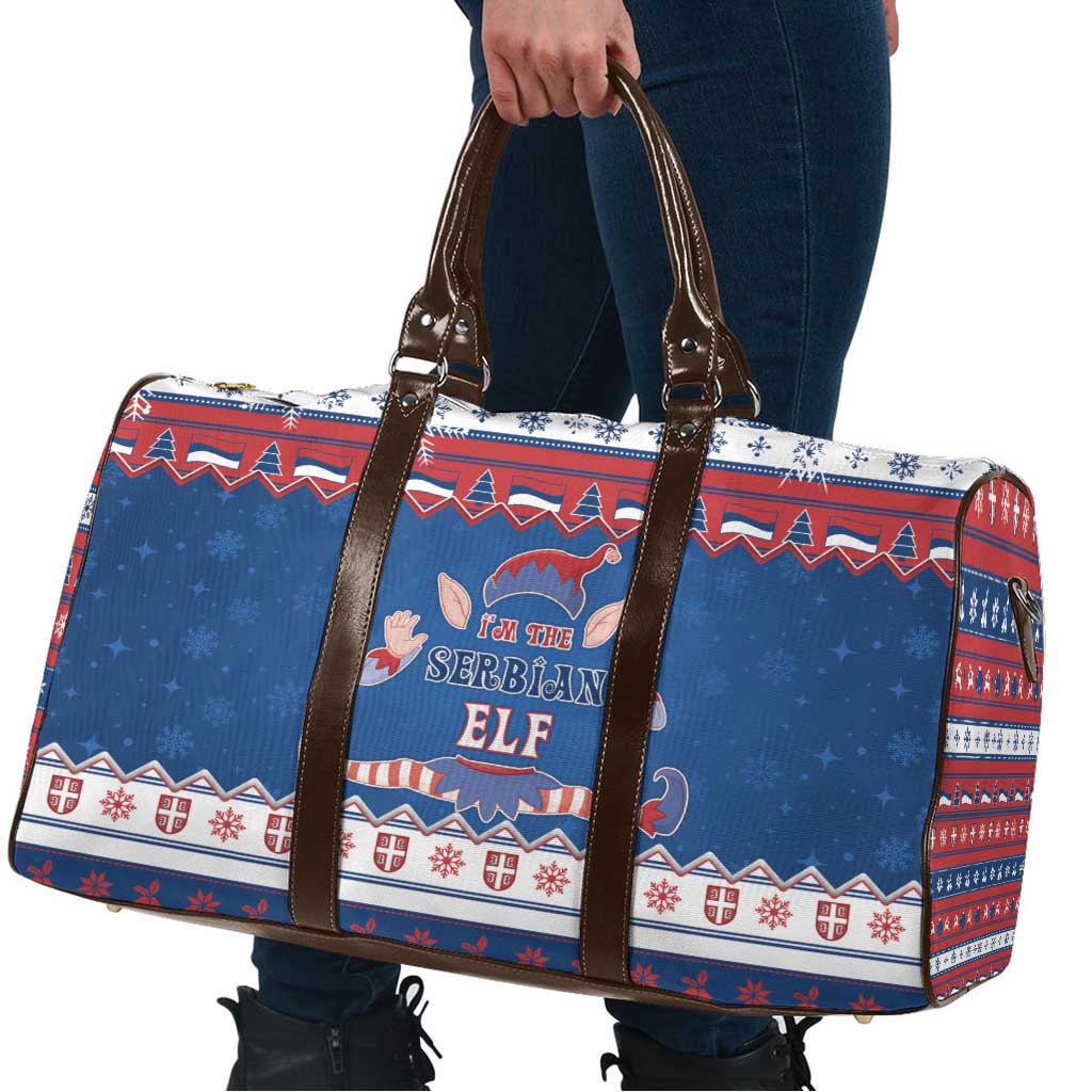 Serbia Christmas Travel Bag I Am The Serbian Elf - Wonder Print Shop