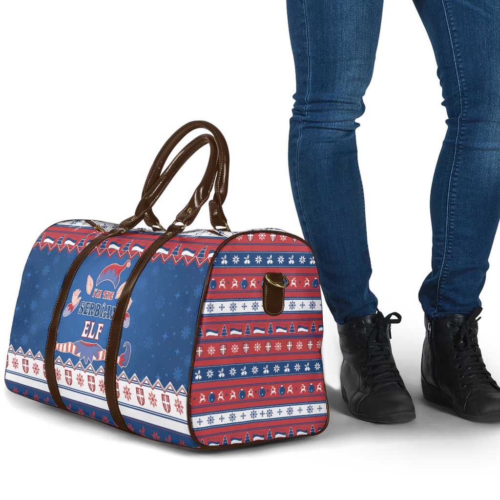 Serbia Christmas Travel Bag I Am The Serbian Elf - Wonder Print Shop