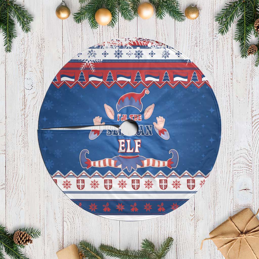 Serbia Christmas Tree Skirt I Am The Serbian Elf - Wonder Print Shop