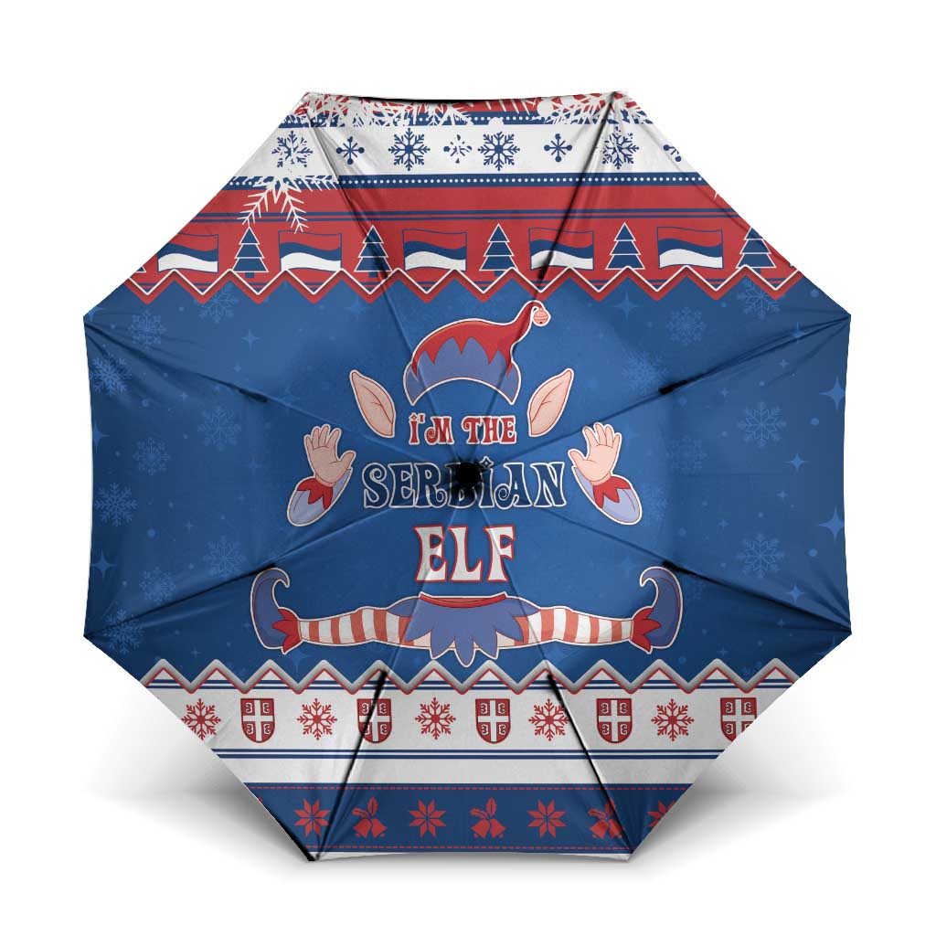 Serbia Christmas Umbrella I Am The Serbian Elf - Wonder Print Shop