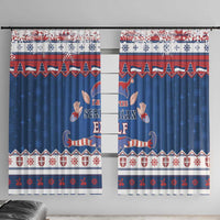 Serbia Christmas Window Curtain I Am The Serbian Elf - Wonder Print Shop