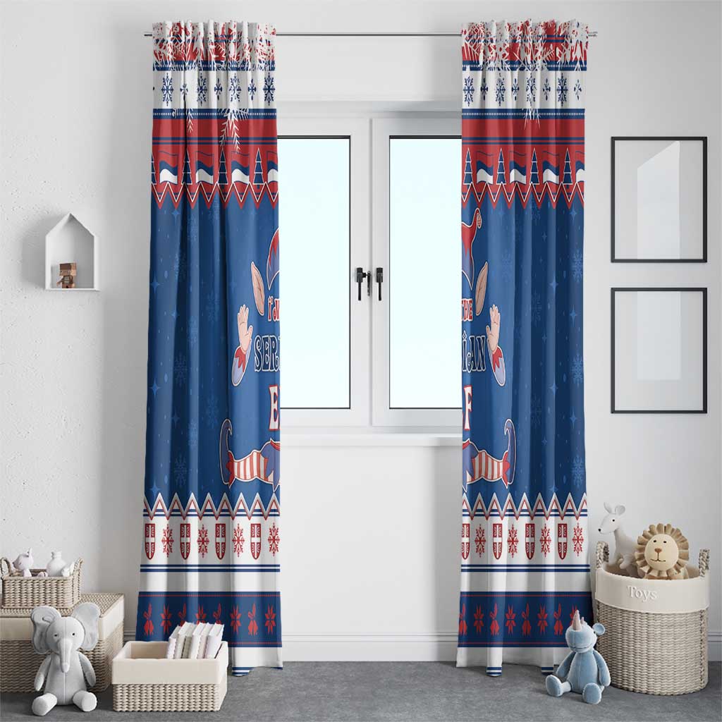 Serbia Christmas Window Curtain I Am The Serbian Elf - Wonder Print Shop
