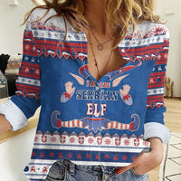 Serbia Christmas Women Casual Shirt I Am The Serbian Elf - Wonder Print Shop
