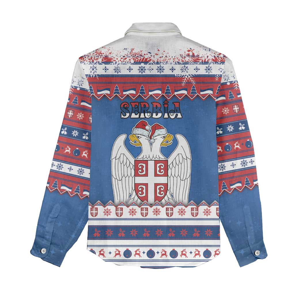 Serbia Christmas Women Casual Shirt I Am The Serbian Elf - Wonder Print Shop