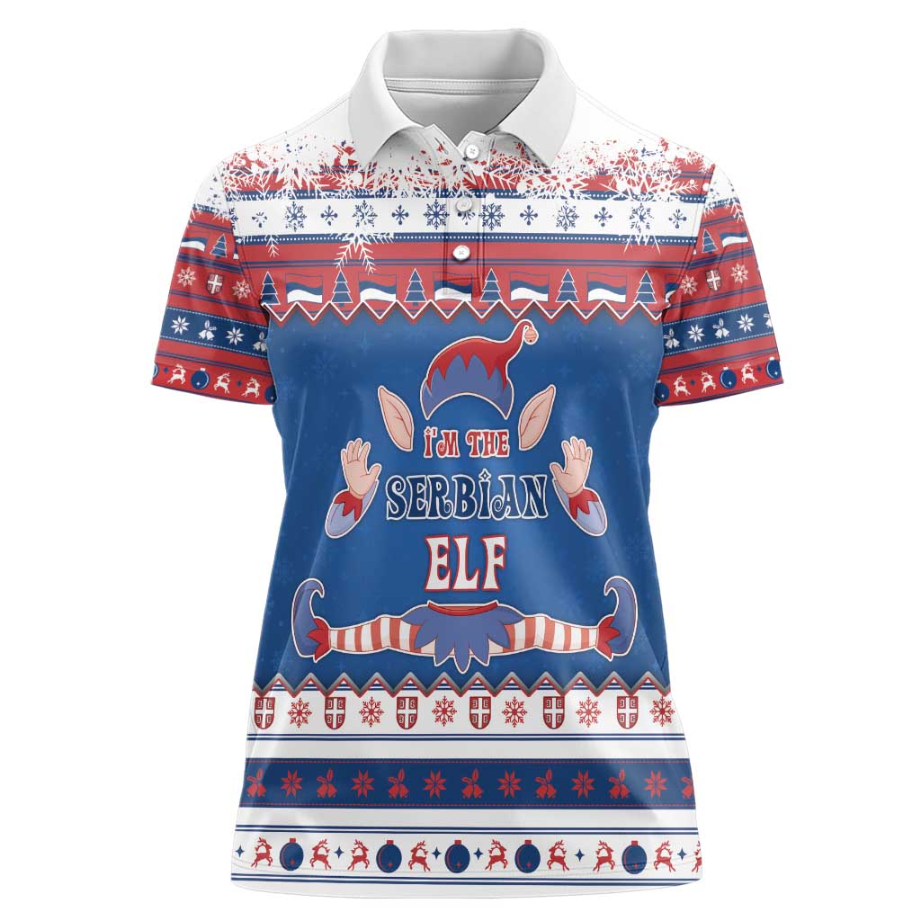 Serbia Christmas Women Polo Shirt I Am The Serbian Elf - Wonder Print Shop