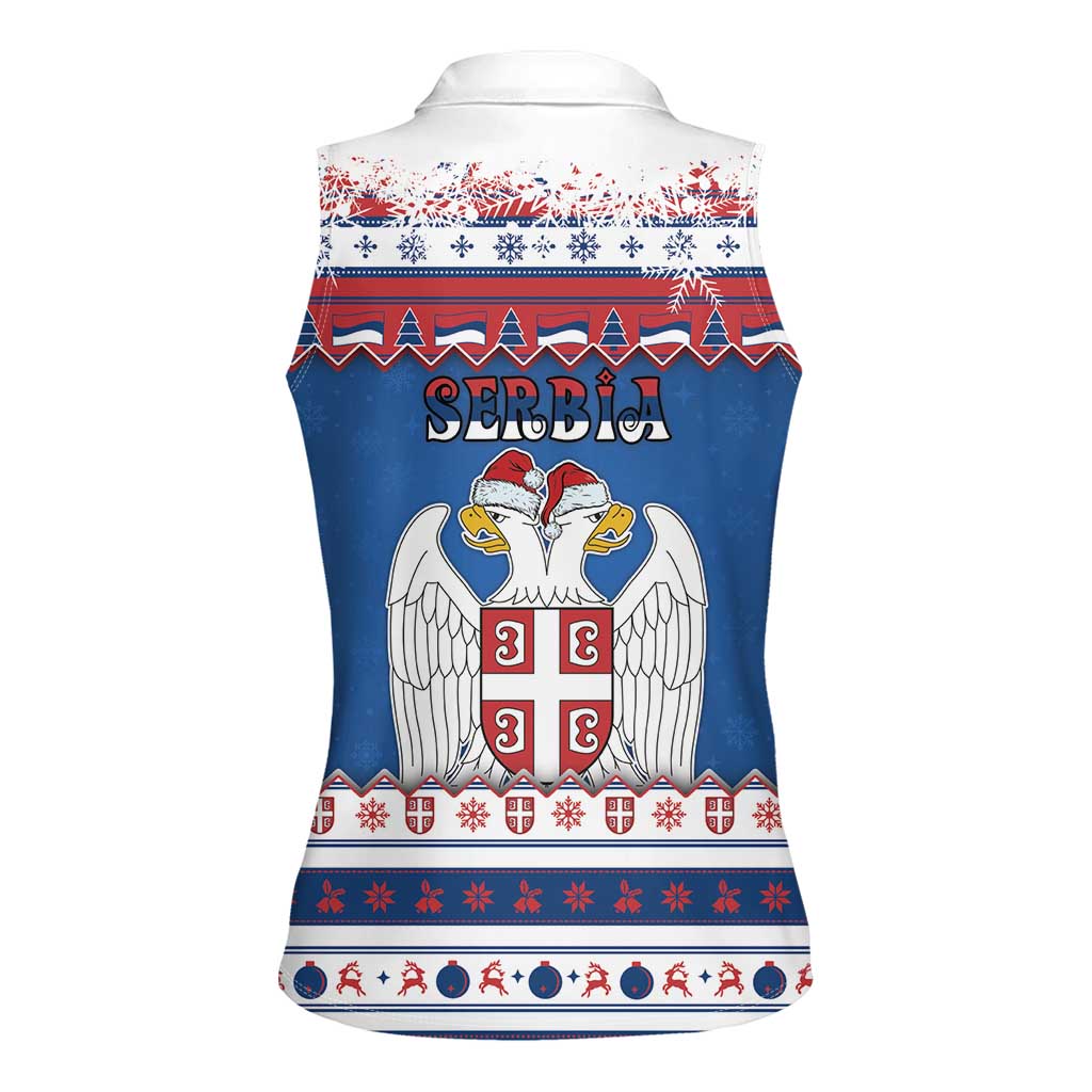 Serbia Christmas Women Sleeveless Polo Shirt I Am The Serbian Elf - Wonder Print Shop