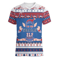 Serbia Christmas Women V-Neck T-Shirt I Am The Serbian Elf - Wonder Print Shop