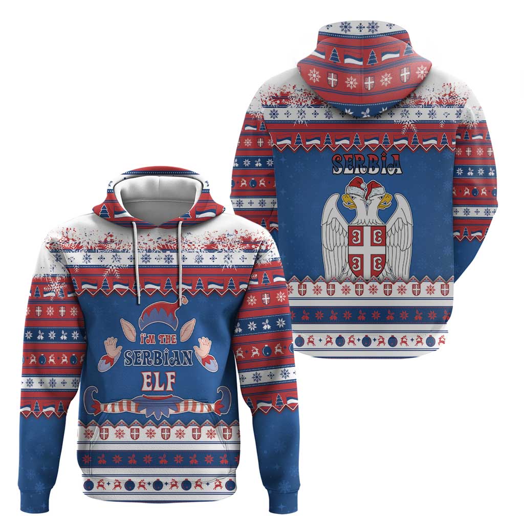 Serbia Christmas Zip Hoodie I Am The Serbian Elf - Wonder Print Shop
