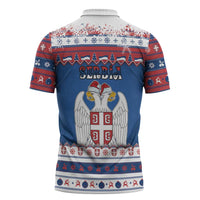 Serbia Christmas Zipper Polo Shirt I Am The Serbian Elf - Wonder Print Shop