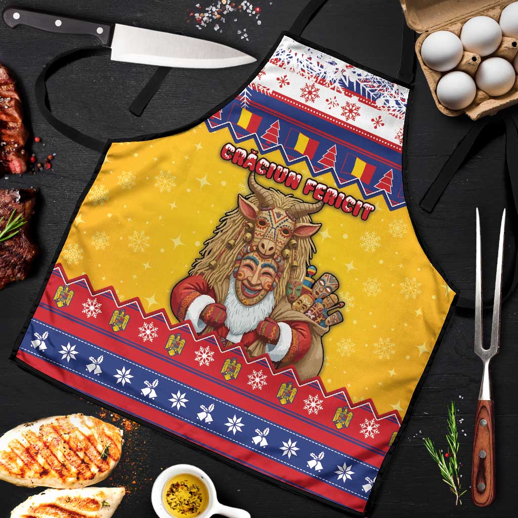 Romania Christmas Apron Romanian Masked Santa - Wonder Print Shop