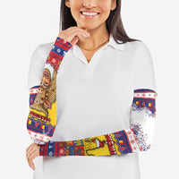 Romania Christmas Arm Sleeves Romanian Masked Santa - Wonder Print Shop