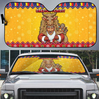Romania Christmas Auto Sun Shade Romanian Masked Santa - Wonder Print Shop