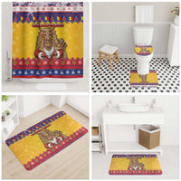 Romania Christmas Bathroom Set Romanian Masked Santa - Wonder Print Shop
