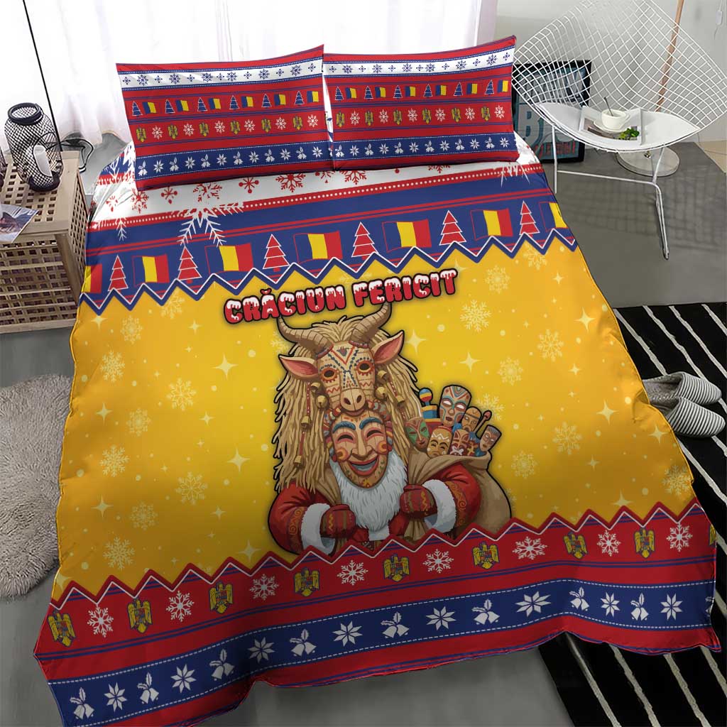 Romania Christmas Bedding Set Romanian Masked Santa - Wonder Print Shop